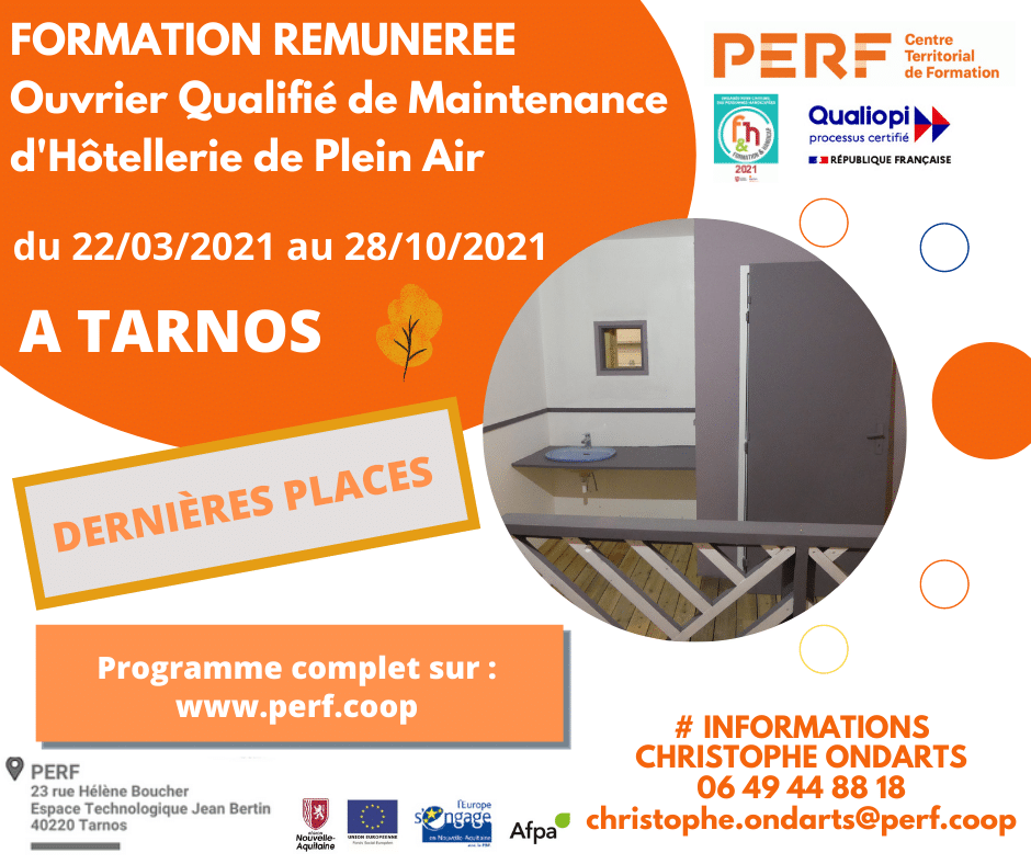 FORMATION Ouvrier Qualifié de Maintenance d’Hôtellerie de Plein Air ...